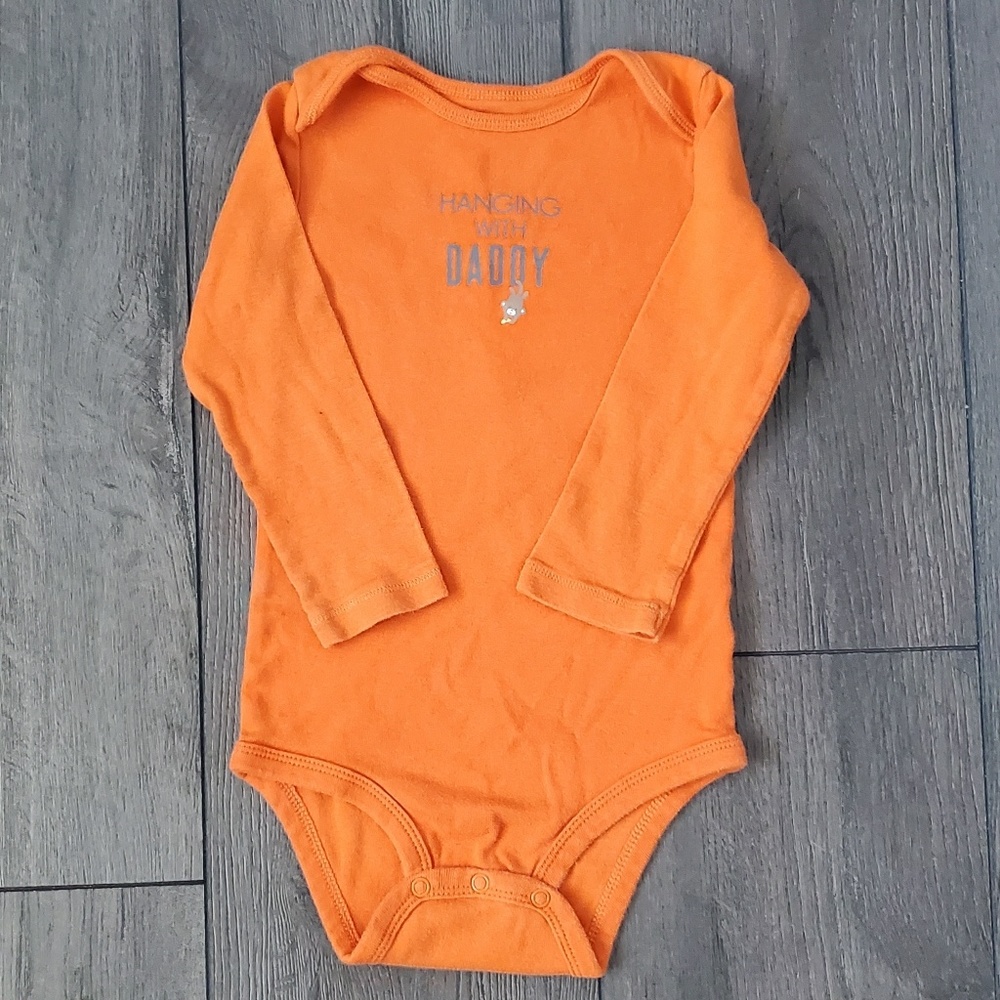 24M Monkey "Hanging With Daddy" Onesie